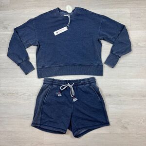 Sundry Dark Blue Crew Neck Sweater